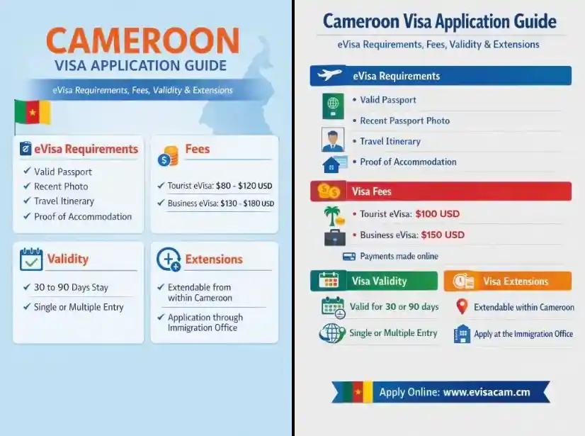 Pedido online do visto para os Camarões